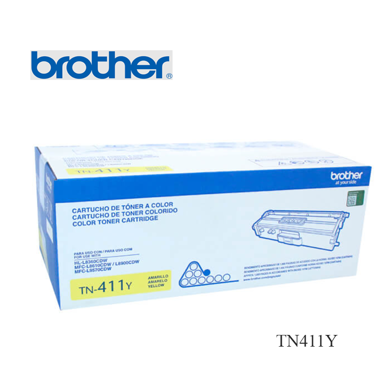 TONER BROTHER TN411Y YELLOW (MFCL8900CDW) 1,800 PAGINAS