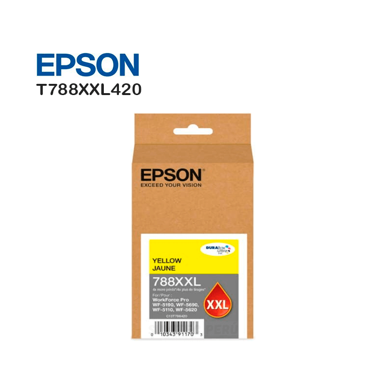 CARTUCHO TINTA EPSON T788XXL420 788XXL YELLOW