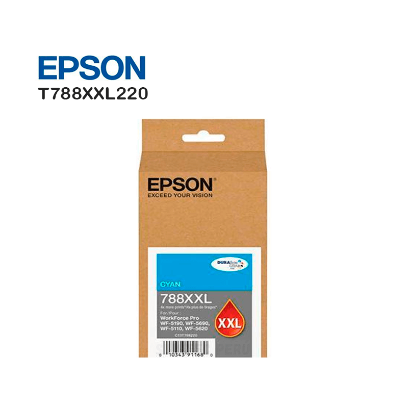 CARTUCHO TINTA EPSON T788XXL220 788XXL CYAN