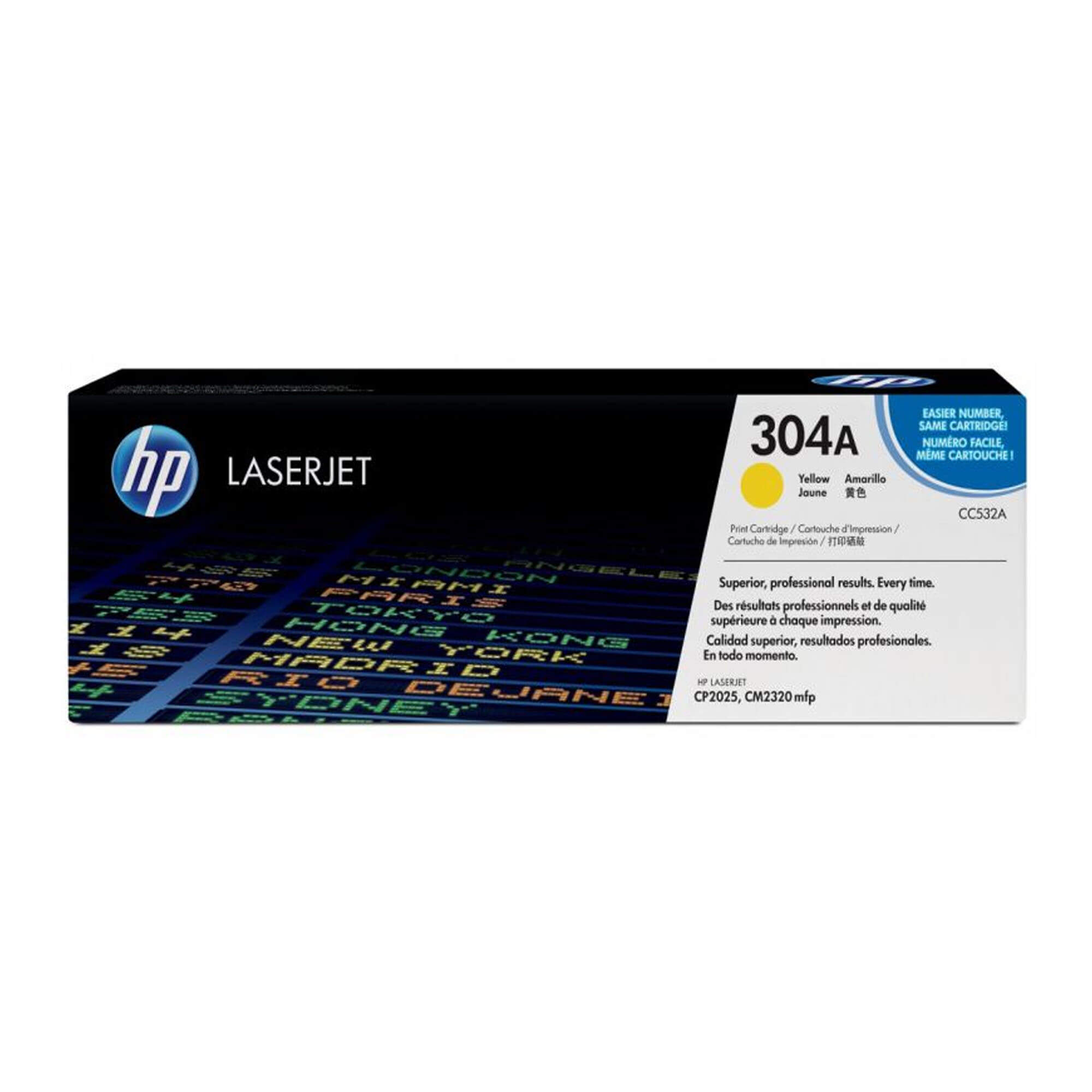 Toner HP CC532A 304A LaserJet CP2025 Yellow 2.800 Paginas.