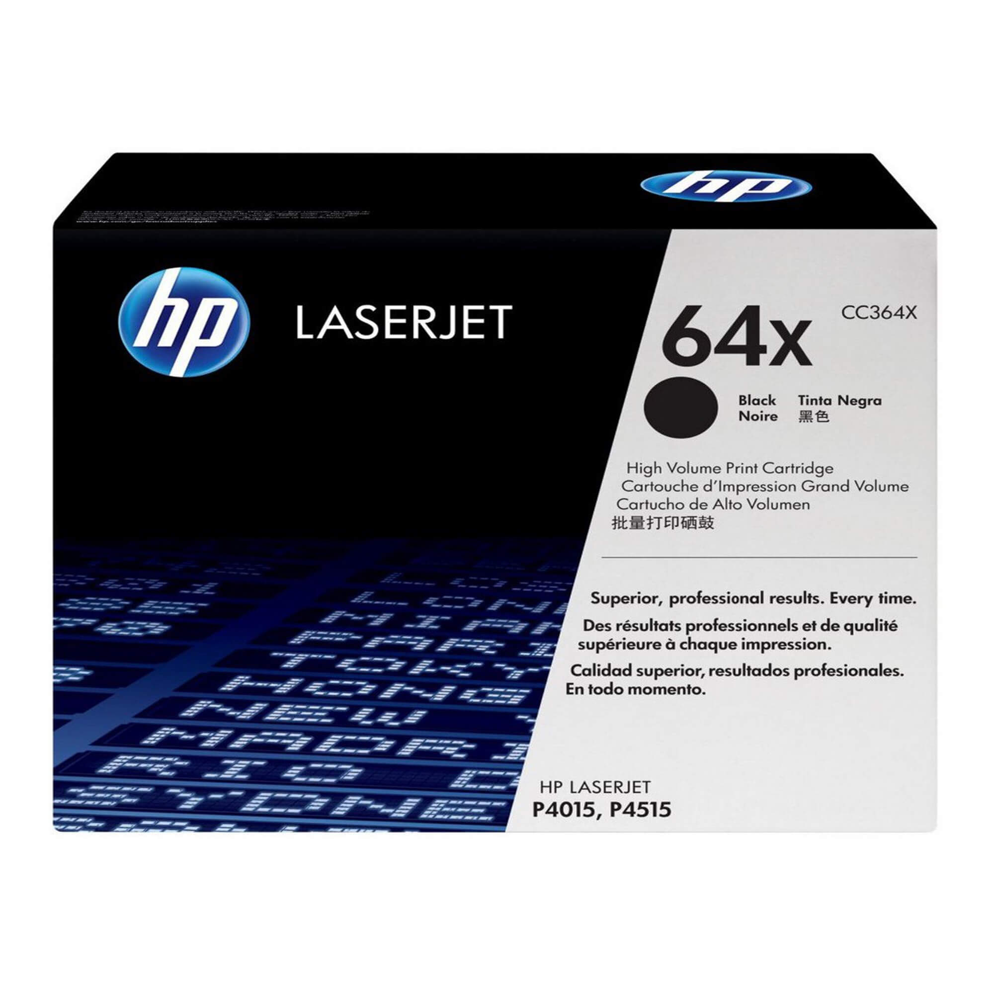 Toner HP CC364X 64X LaserJet P4014 Negro 24.000 Paginas.