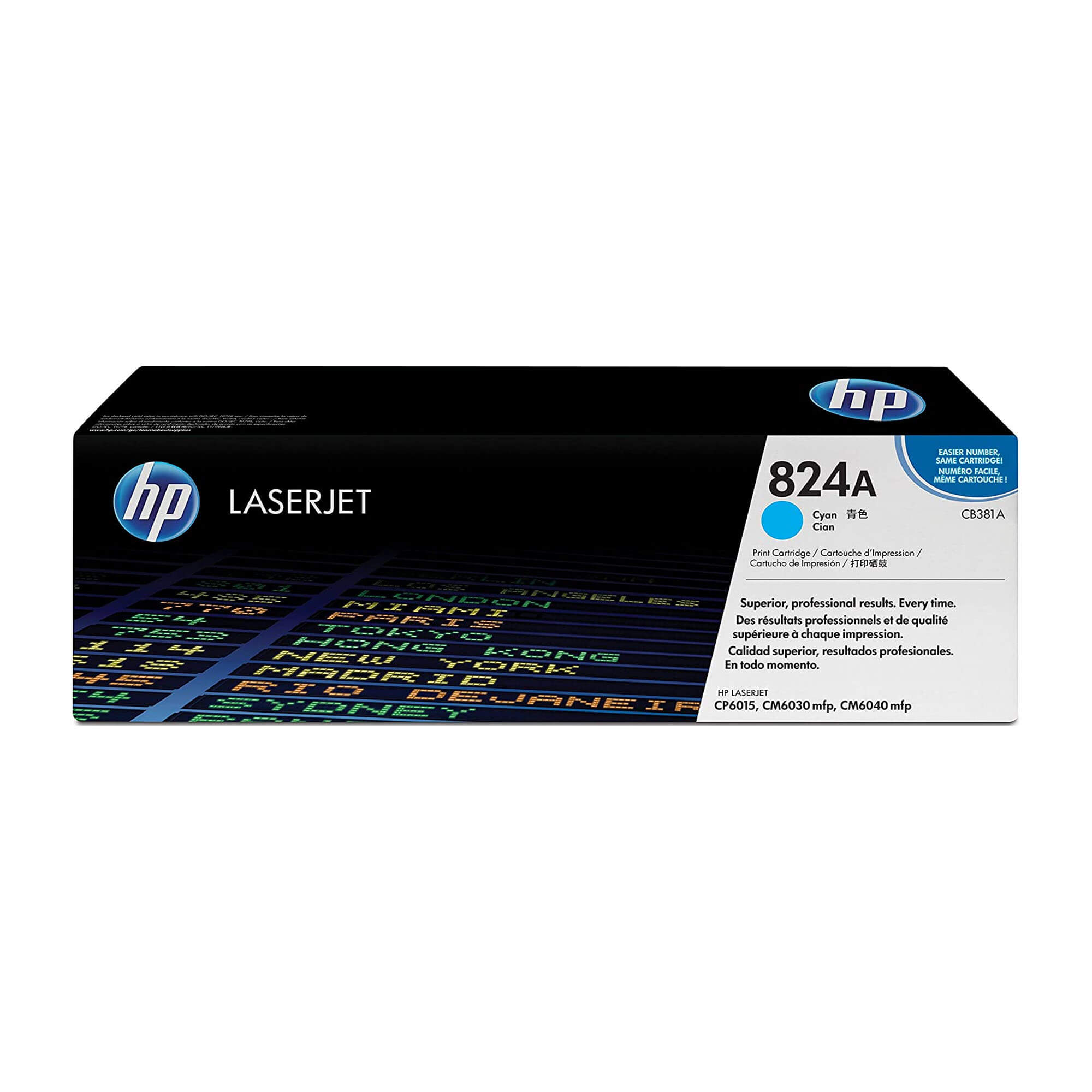 Toner HP CB381A 824A LaserJet CP6015N Cyan 21.000 Paginas.