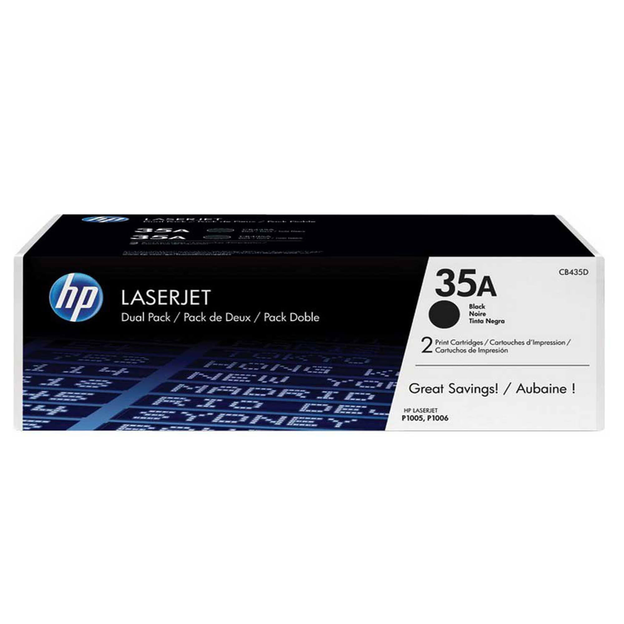 Toner HP CB435AD 35AD LaserJet P1005 Negro 3.000 Paginas.