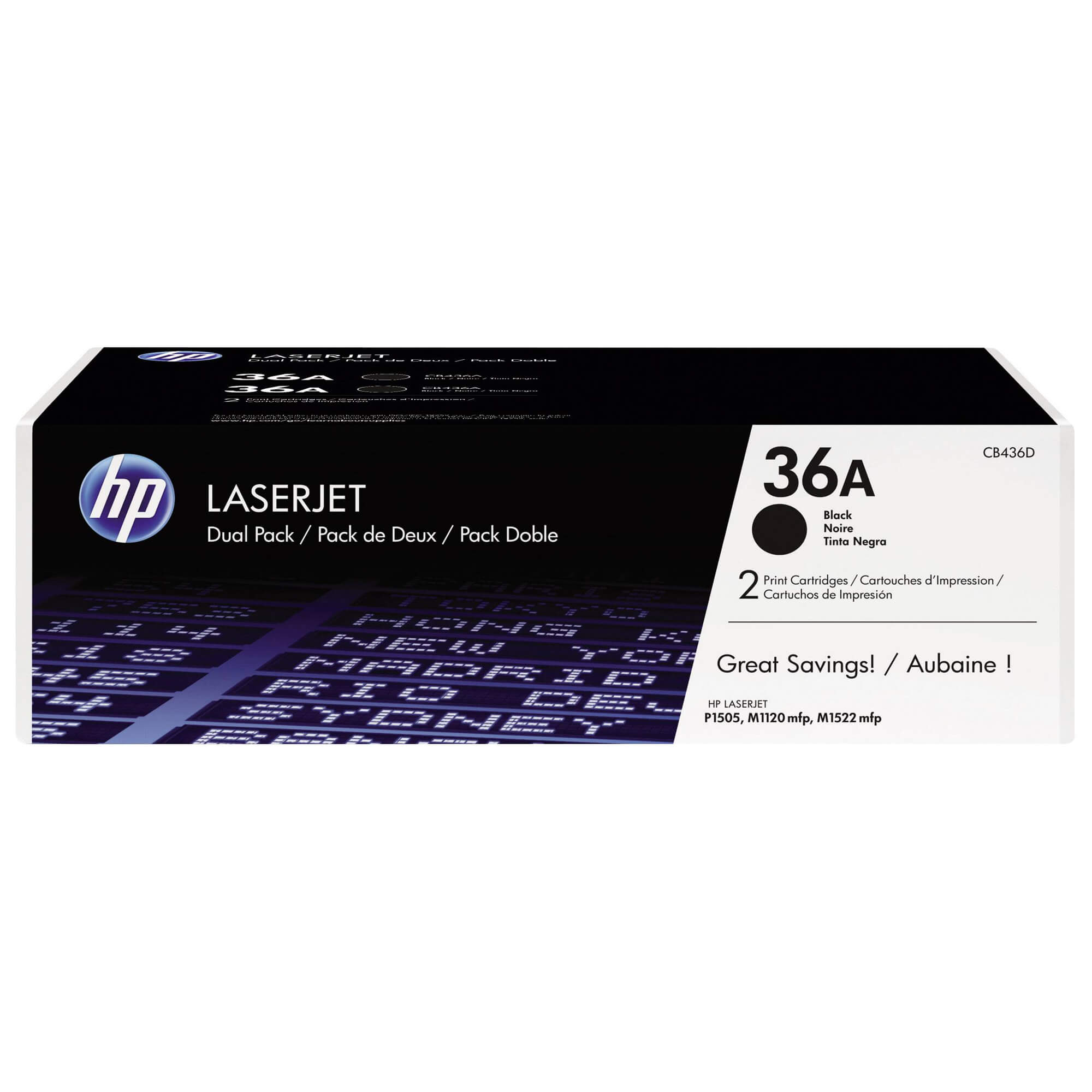 Toner HP CB436AD 36AD LaserJet P1505 Negro 4.000 Paginas.