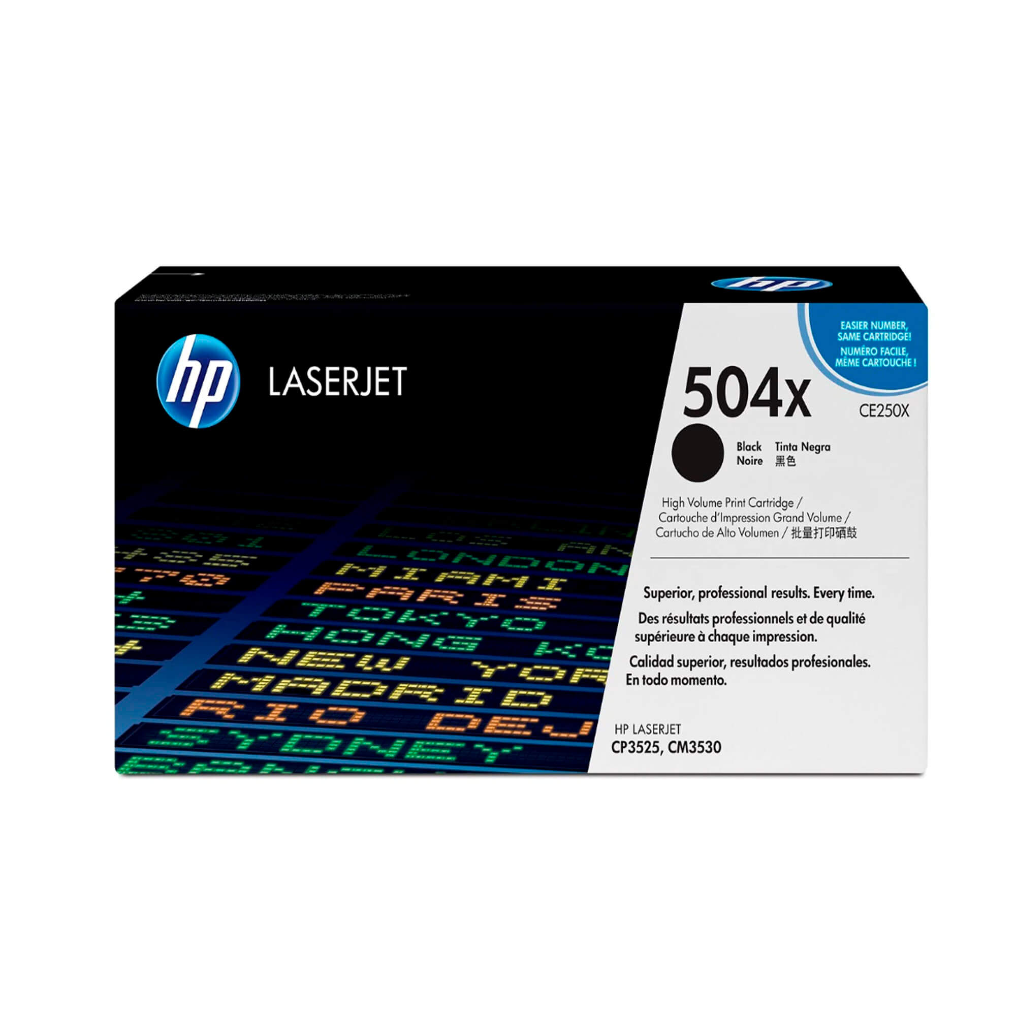 Toner HP CE250X 504X LaserJet CP3525 Negro 10.500 Paginas.