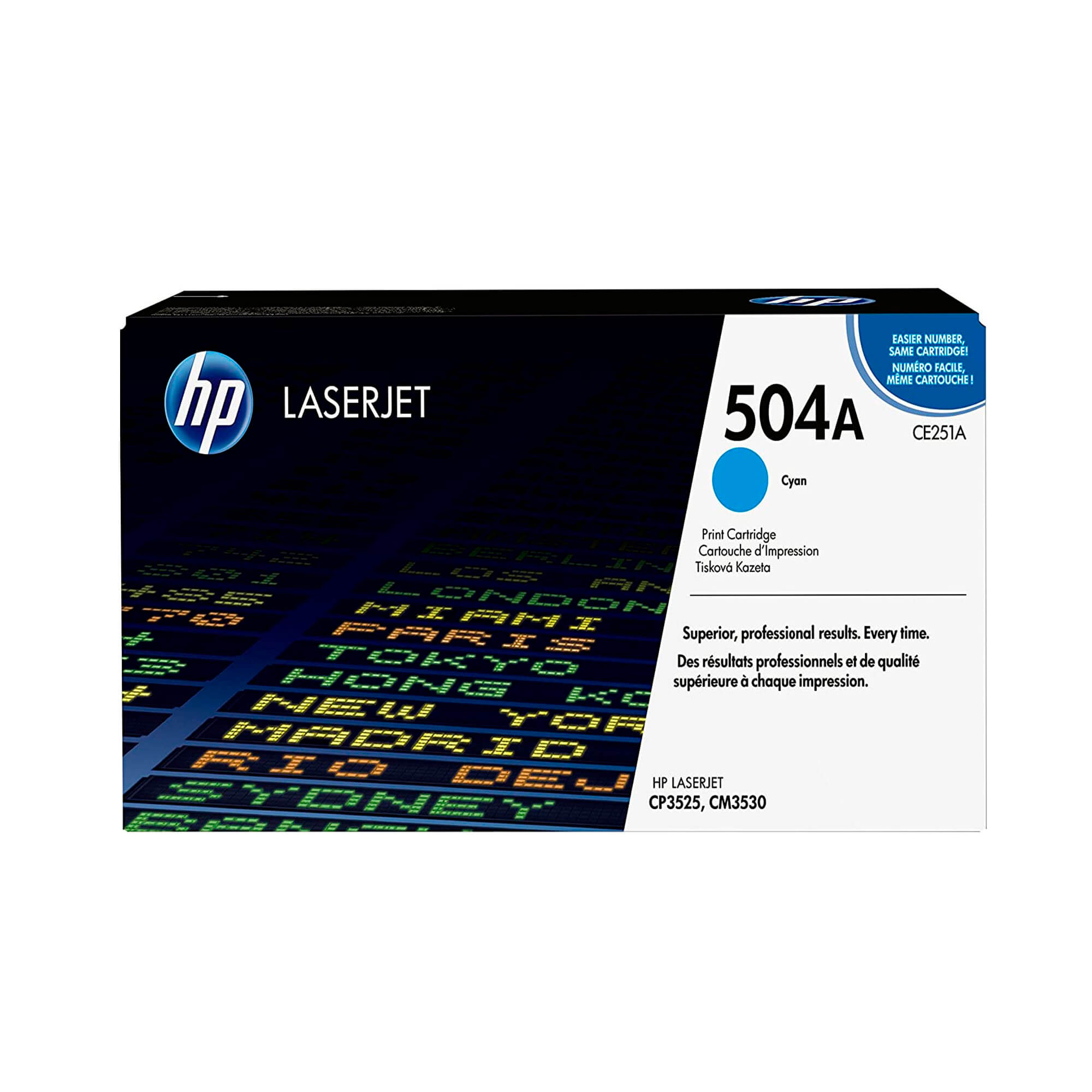 Toner HP CE251A 504A LaserJet CP3525 Cyan 7.000 Paginas.