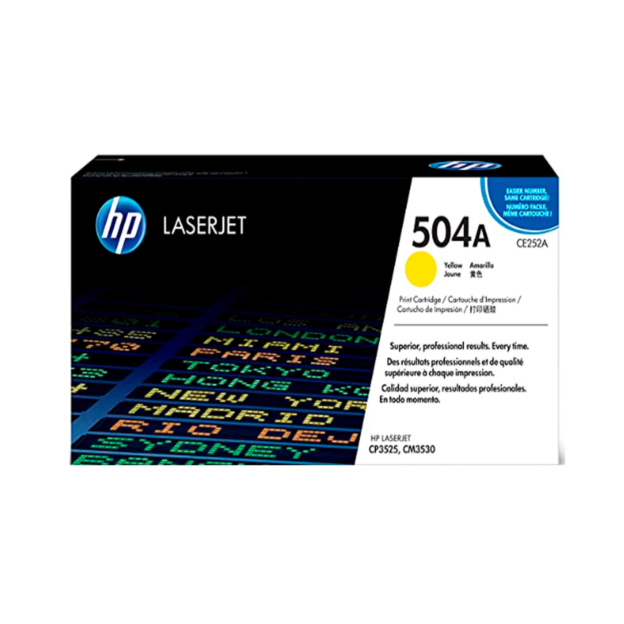 Toner HP CE252A 504A LaserJet CP3525 Yellow 7.000 Paginas.