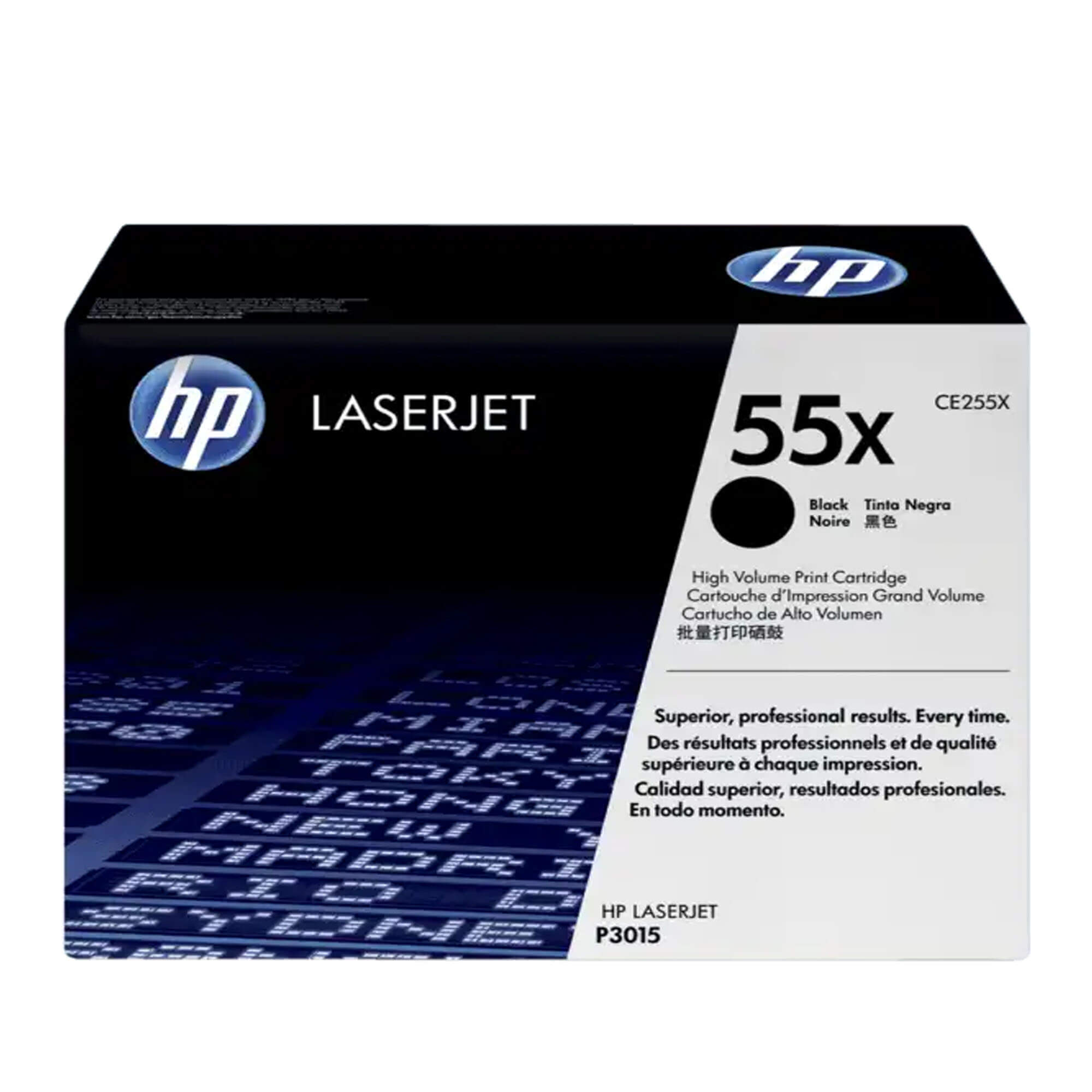 Toner HP CE255X 55X LaserJet CP3015 Negro 12.500 Paginas.