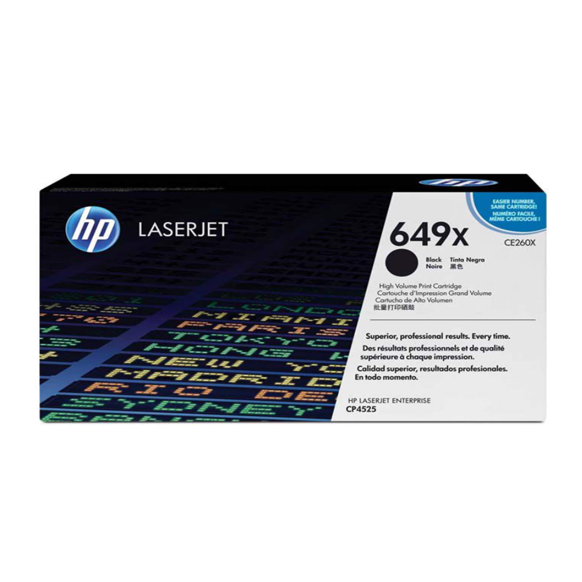 Toner HP CE260X 649X LaserJet CP4525 Negro 17.000 Paginas.