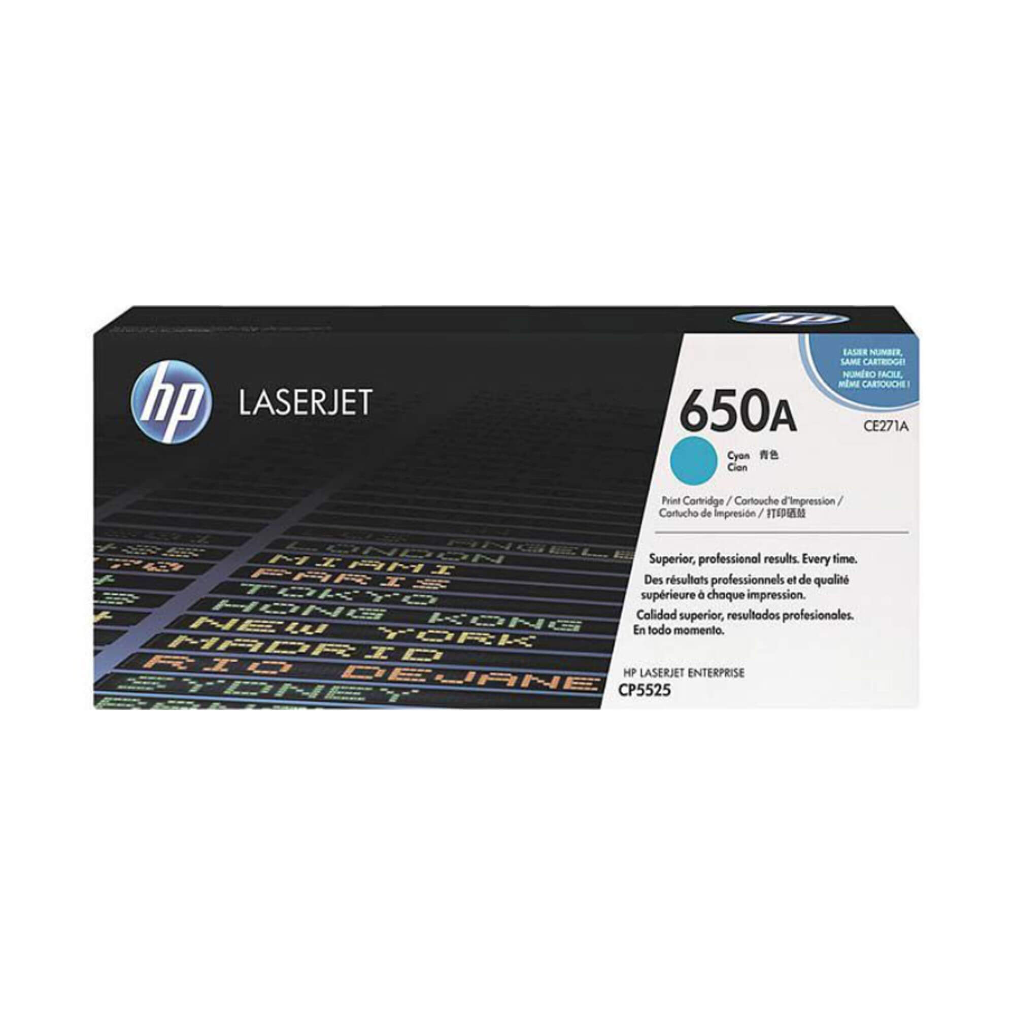 Toner HP CE271A 650A LaserJet CP5525 Cyan 15.000 Paginas.