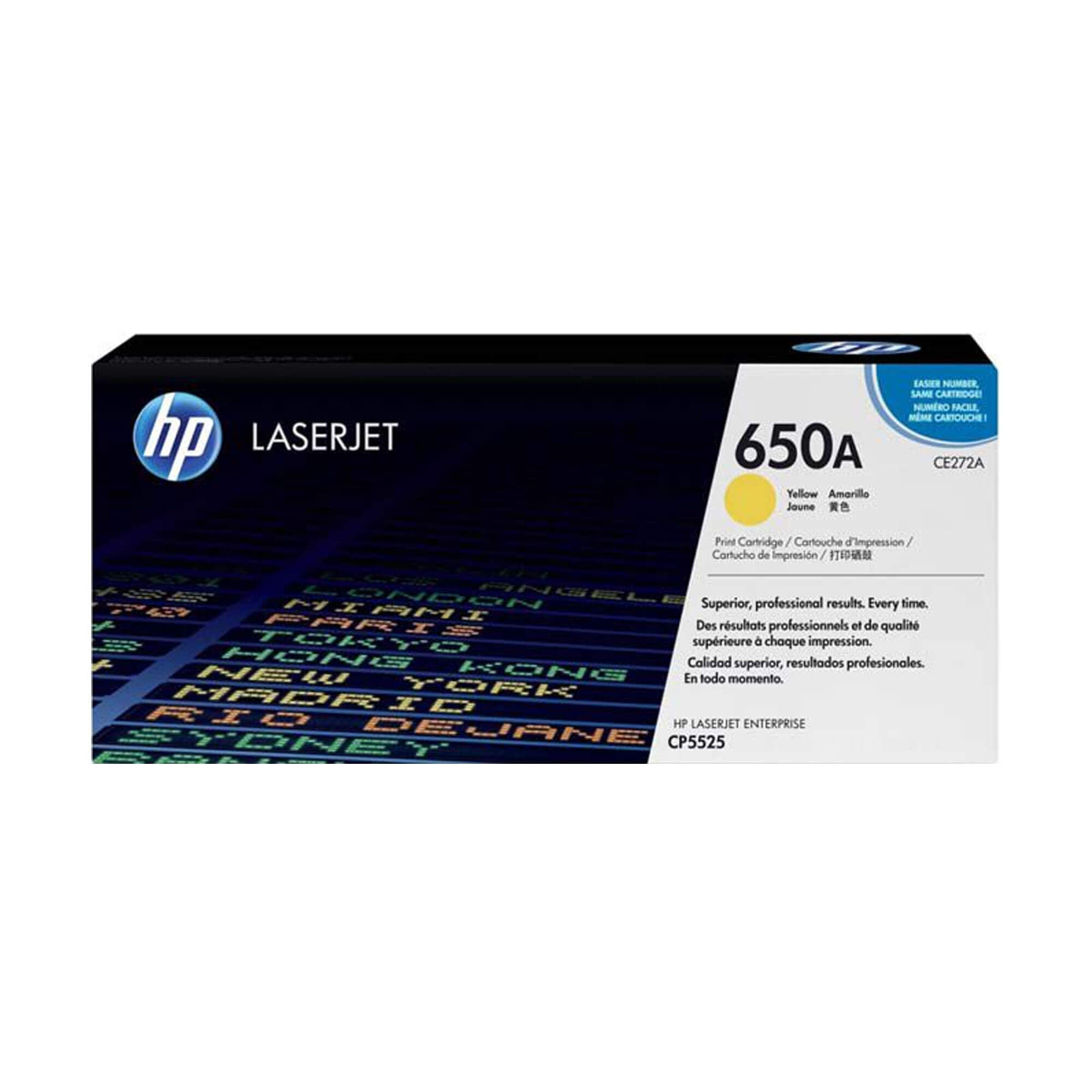 Toner HP CE272A 650A LaserJet CP5525 Yellow 15.000 Paginas.