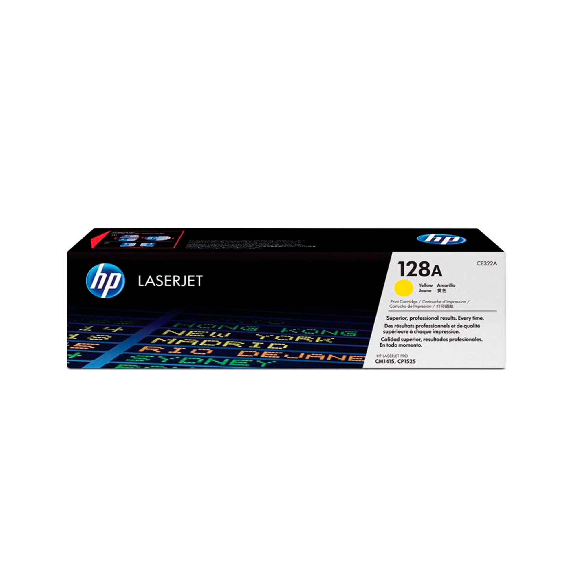 Toner HP CE322A 128A LaserJet CM1415 Yellow 1.300 Paginas.