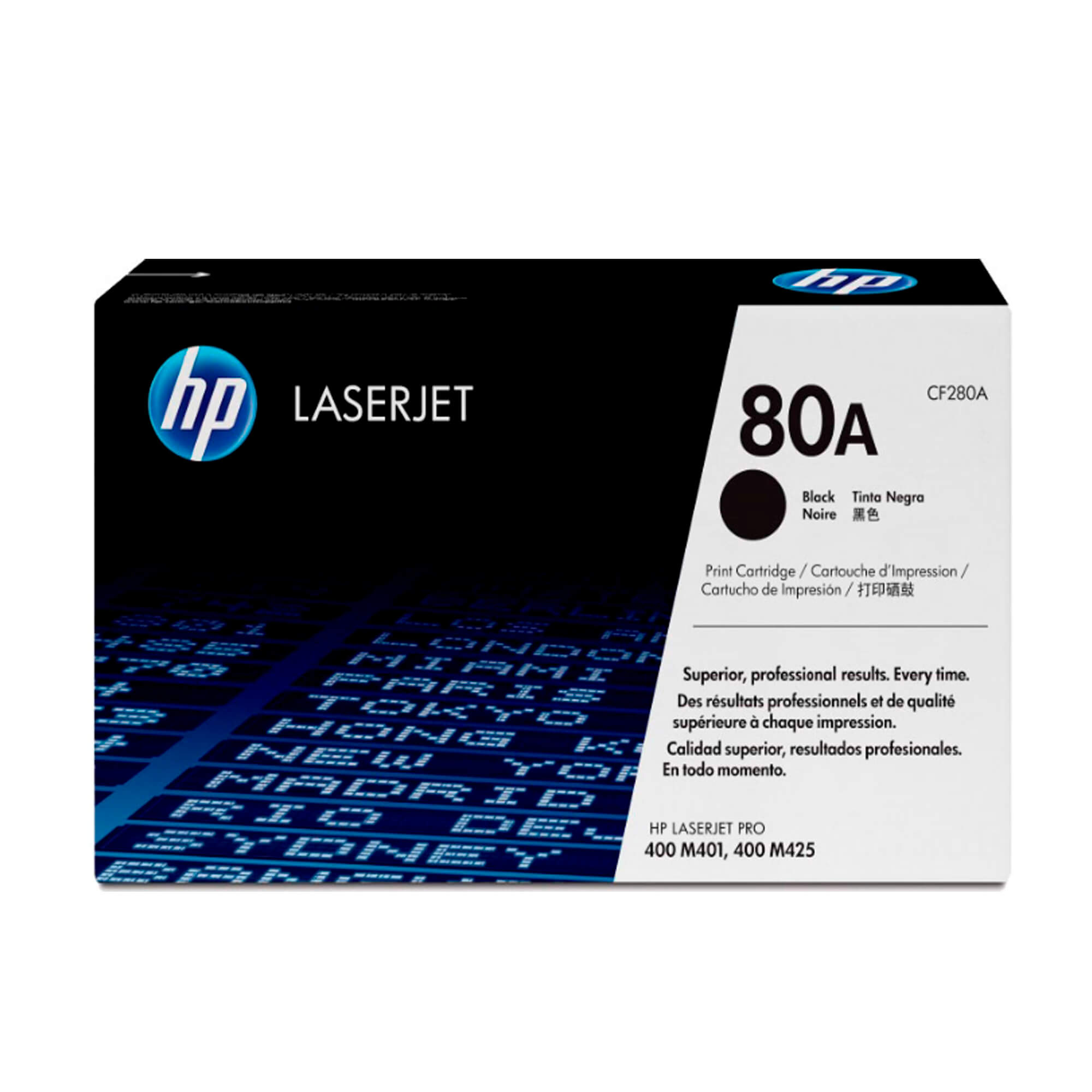 Toner HP CF280A 80A LaserJet M401 Negro 2.700 Paginas.