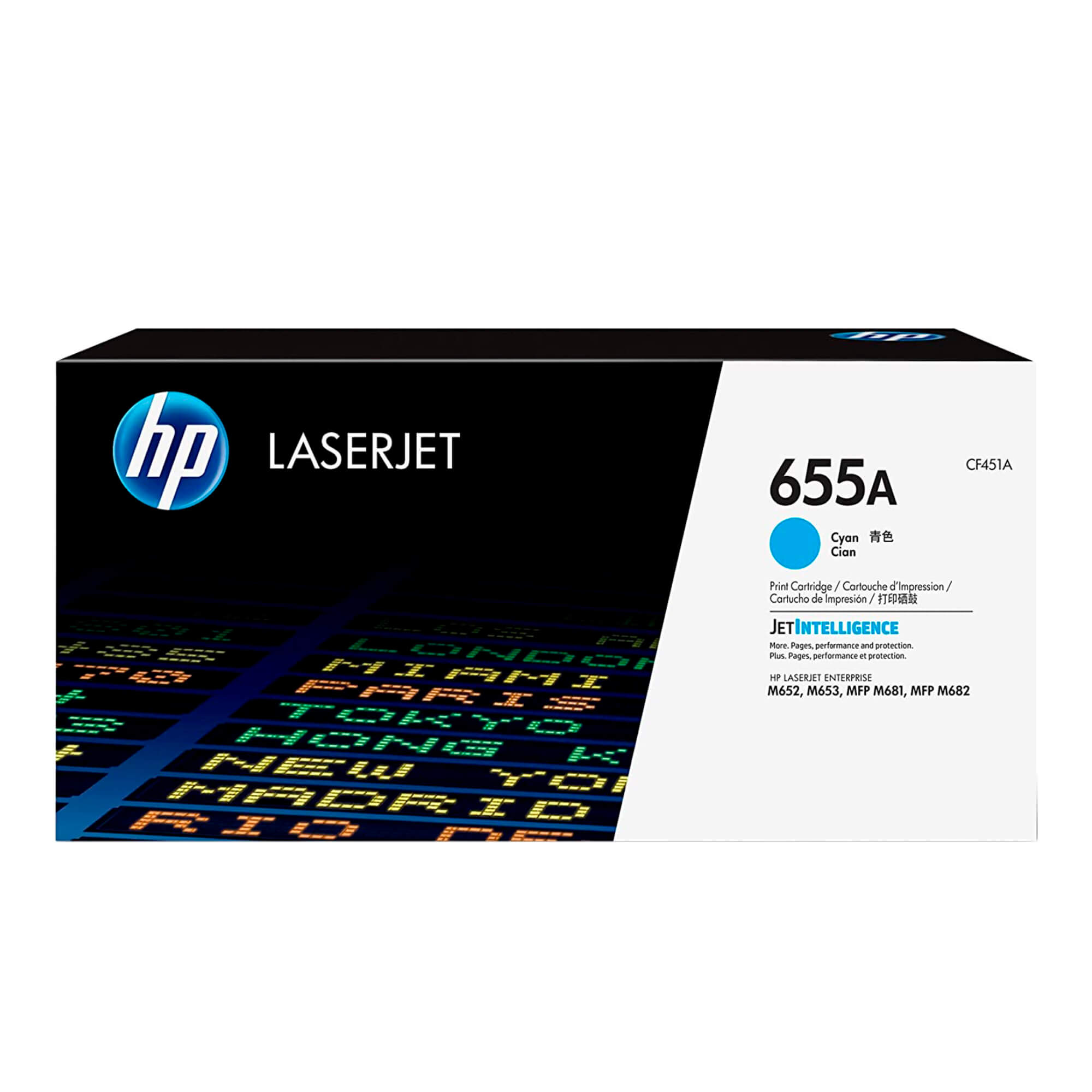 Toner HP CF451A 655A LaserJet M652 Cyan 10.500 Paginas.