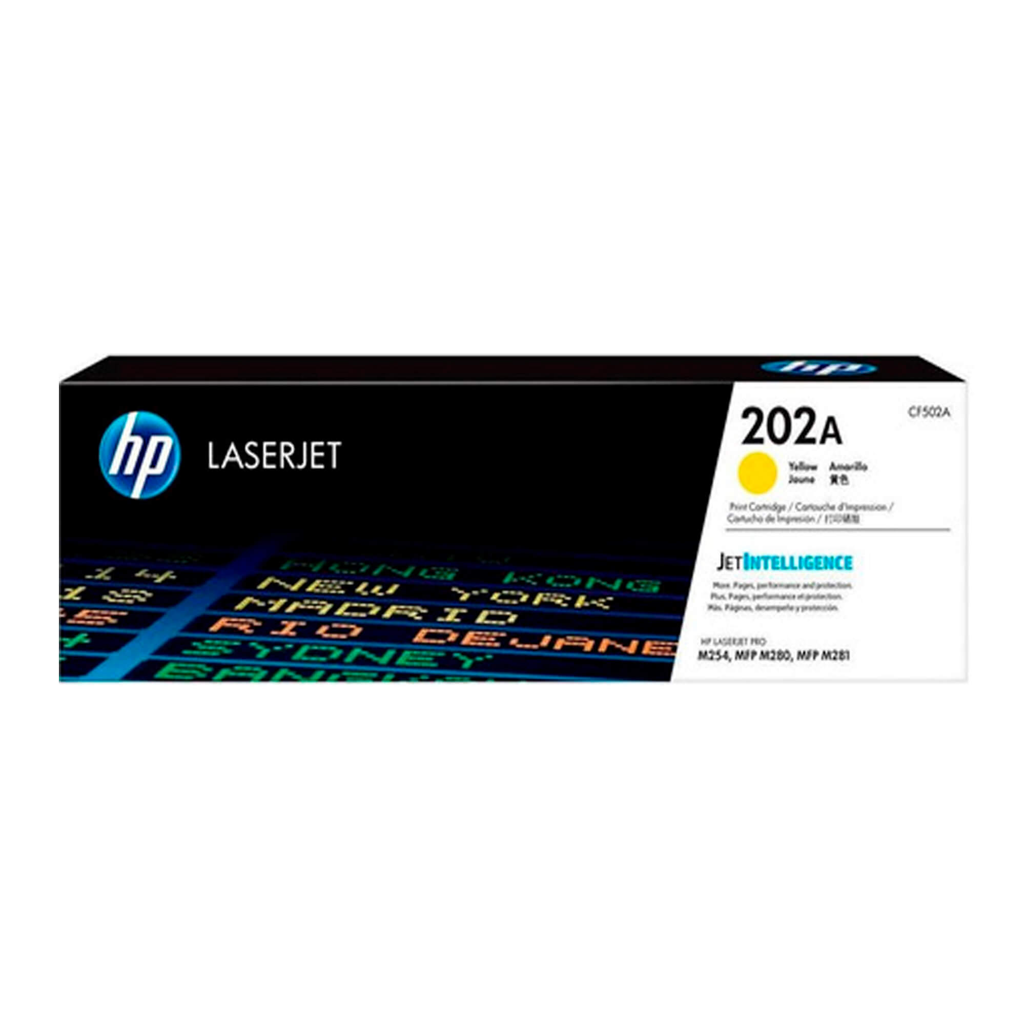 Toner HP CF502A 202A LaserJet Pro M254 Yellow 1.300 Paginas.