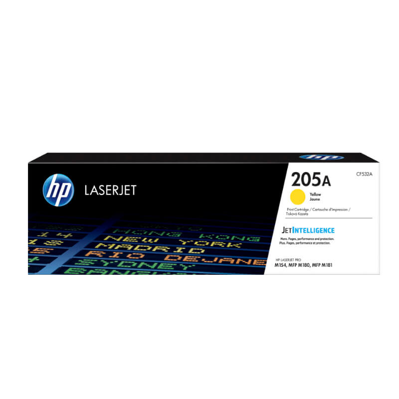 Toner HP CF532A 205A Yellow LaserJet M154A 900 Paginas.