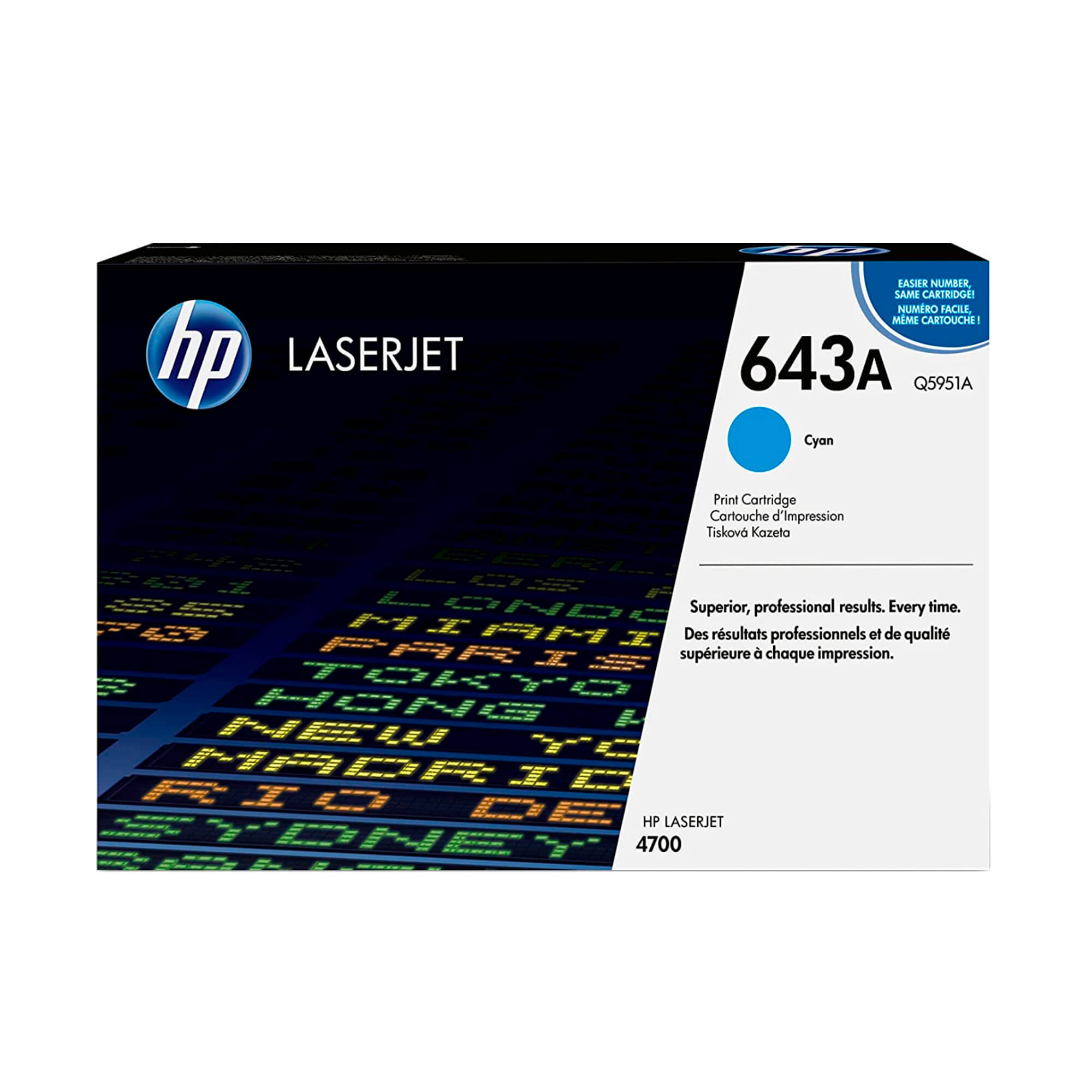 Toner HP Q5951A 643A LaserJet 4700 Cyan 10.000 Paginas.