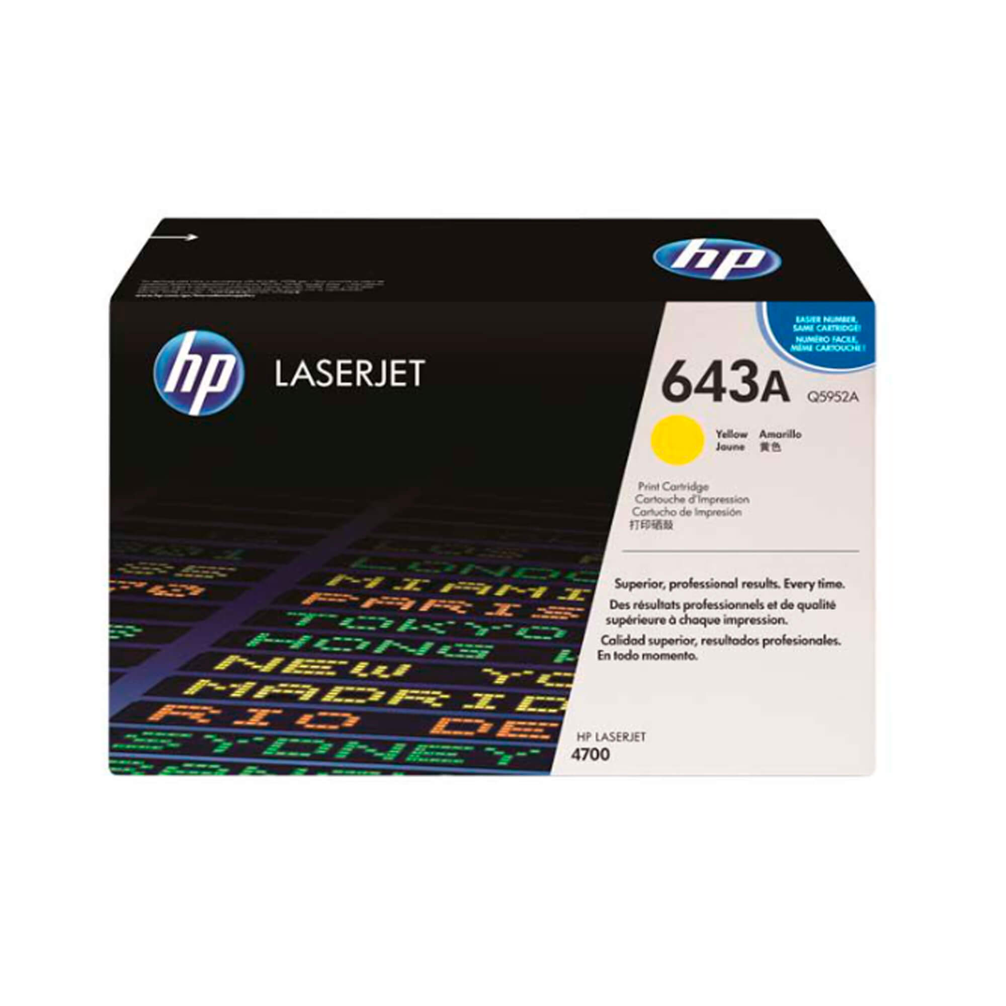 Toner HP Q5952A 643A LaserJet 4700 Yellow 10.000 Paginas.