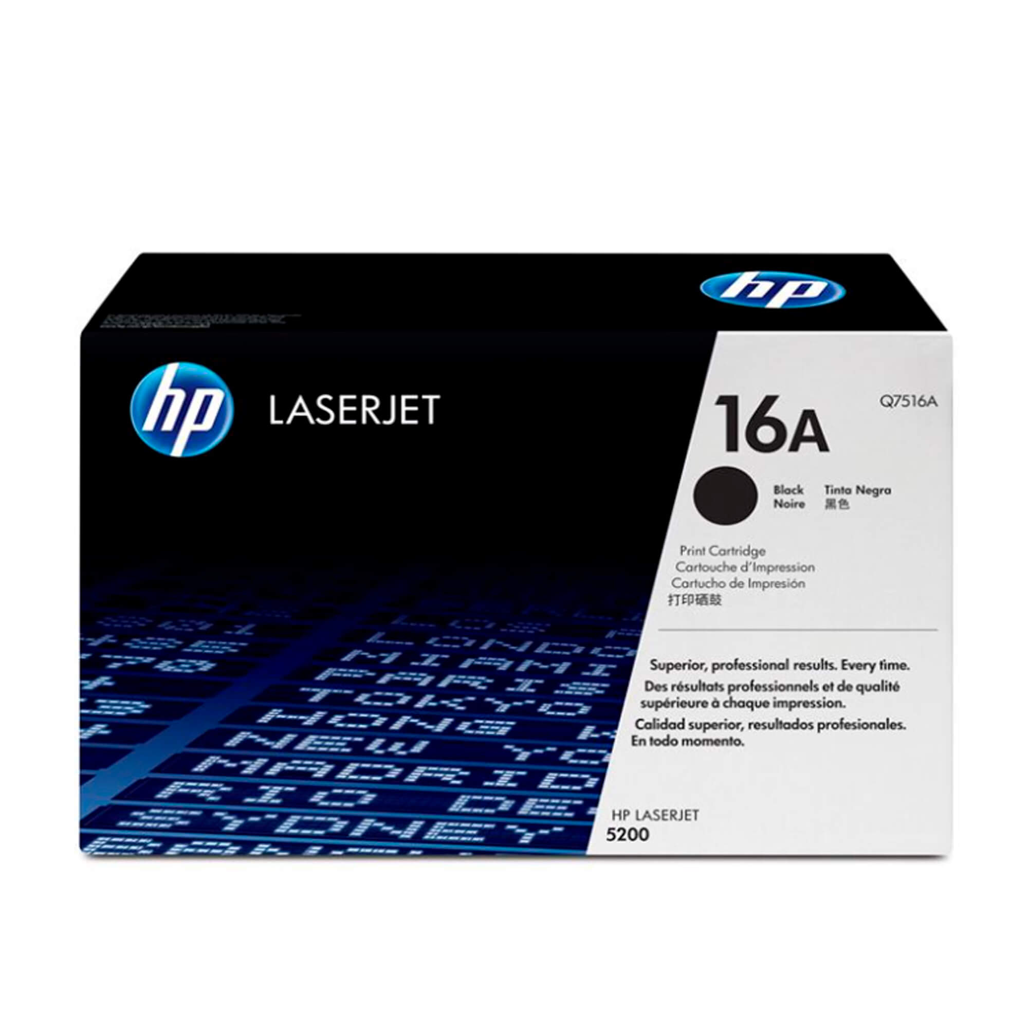Toner HP Q7516A 16A LaserJet 5200 Negro 12.000 Paginas.
