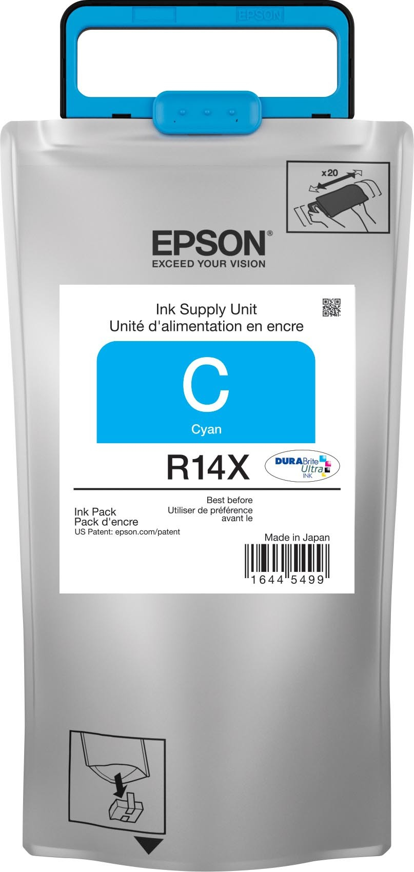 Cartucho de Tinta Epson Tinta Epson TR14X220-AL Cyan Epson WorkForc…