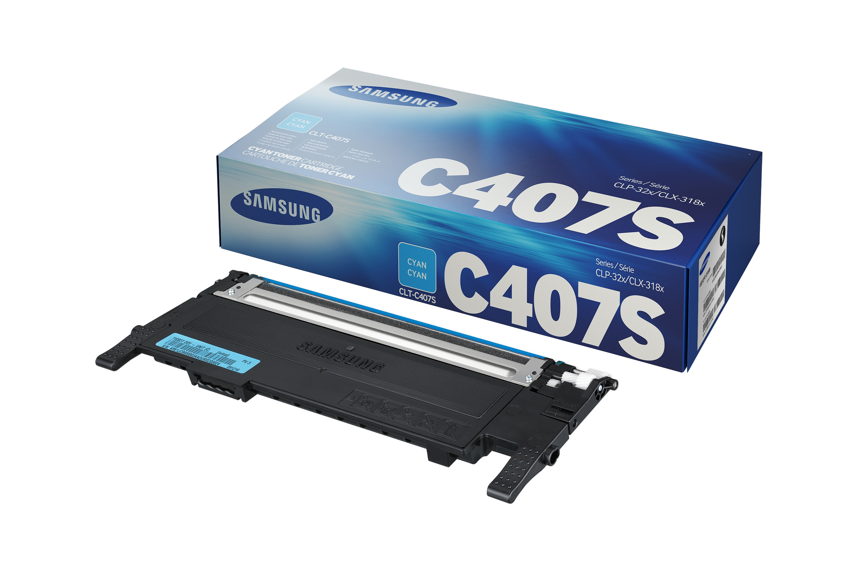 Tóner Samsung TONER SAMSUNG CLT-C407S CYAN 1,000 PAG Cyan Original