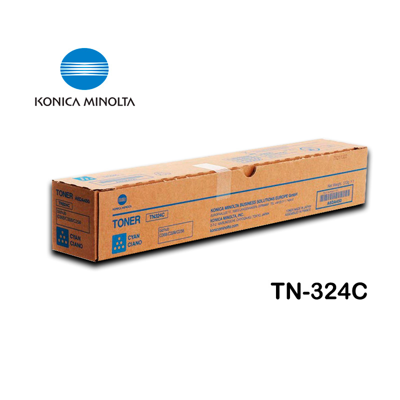 Toner Konica Minolta TN-324C Cyan Bizhub C258, C368, C308