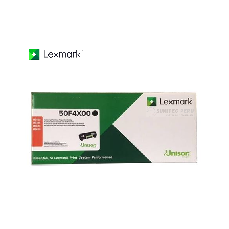 TONER LEXMARK 50F4X00 504X NEGRO 10,000 PAGINAS