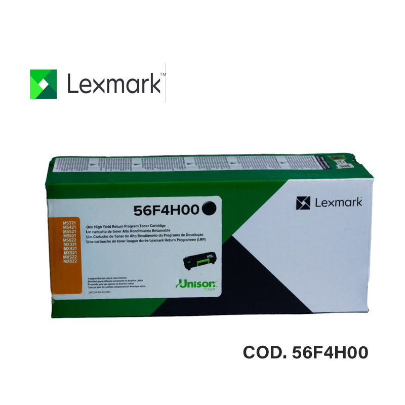 TONER LEXMARK 56F4H00 NEGRO MS321 15.000 PAGINAS