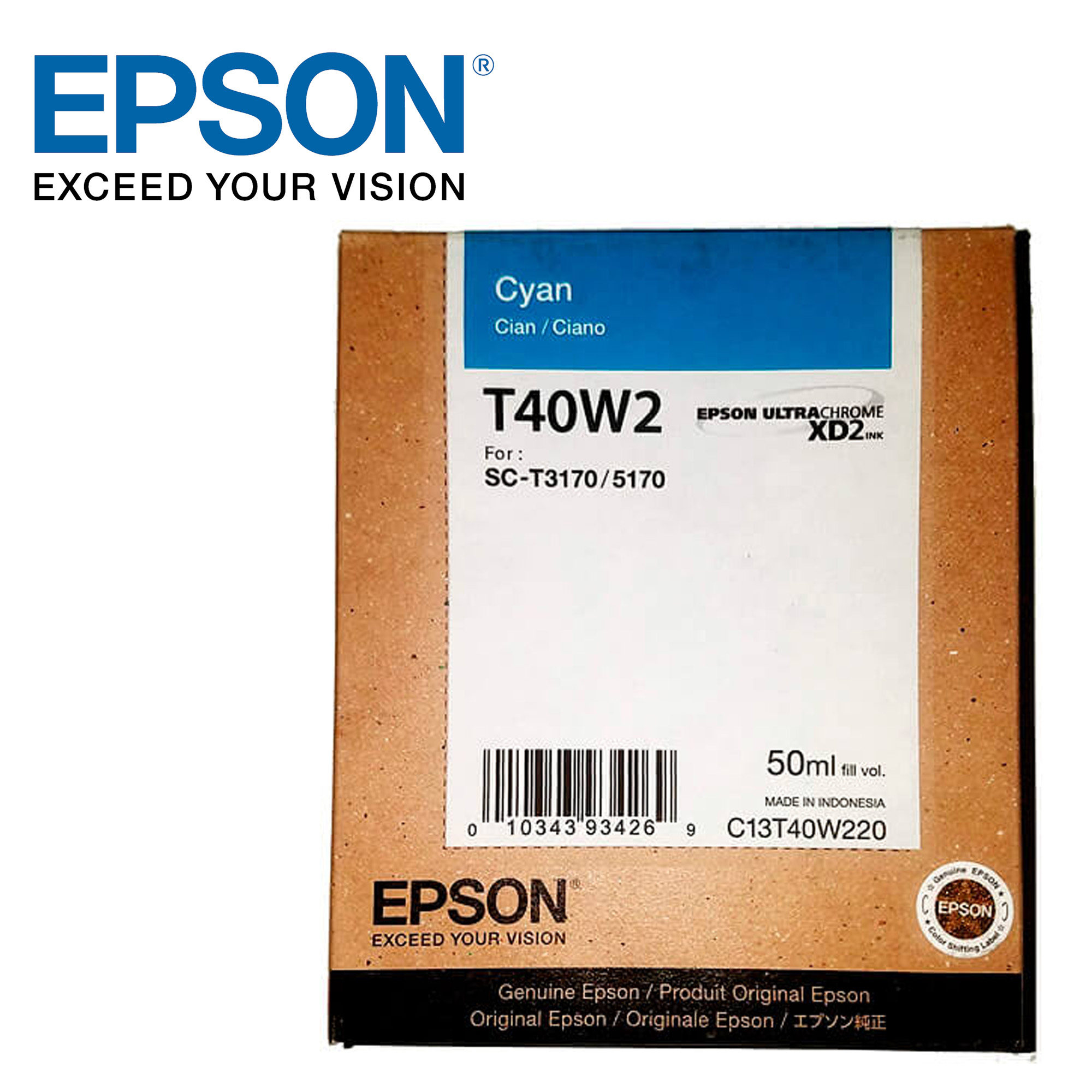 Tinta Epson T40W220 Cyan