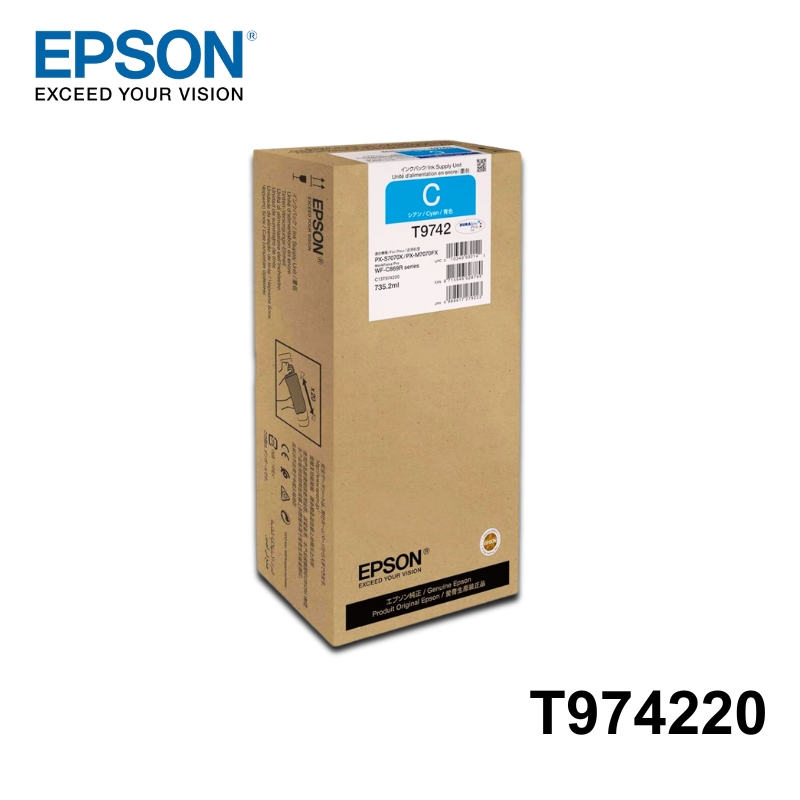 TINTA EPSON T974220 Cyan, WorkForce Pro WF-C869R