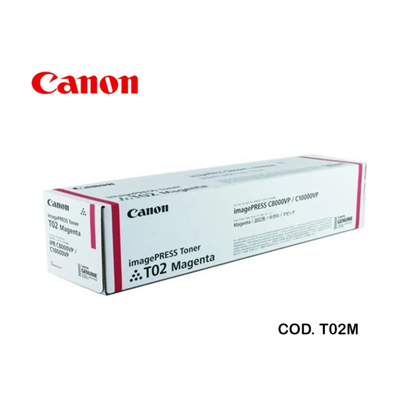 Toner Magenta T02 – Canon IPR C10010VP Rendimiento 43.000 Paginas