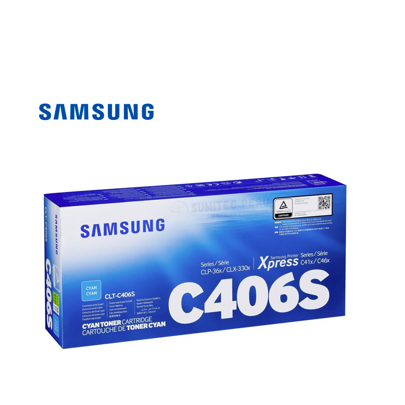 TONER SAMSUNG CLT-C406S CYAN 1,000 PAG