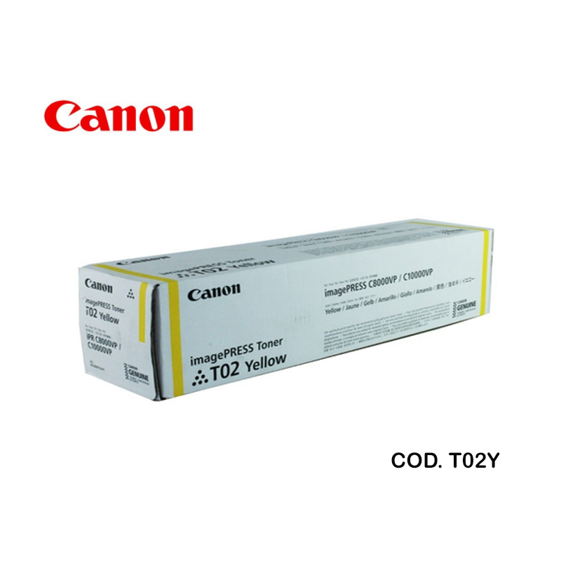 Toner Yellow T02 – Canon IPR C10010VP Rendimiento 43.000 Paginas
