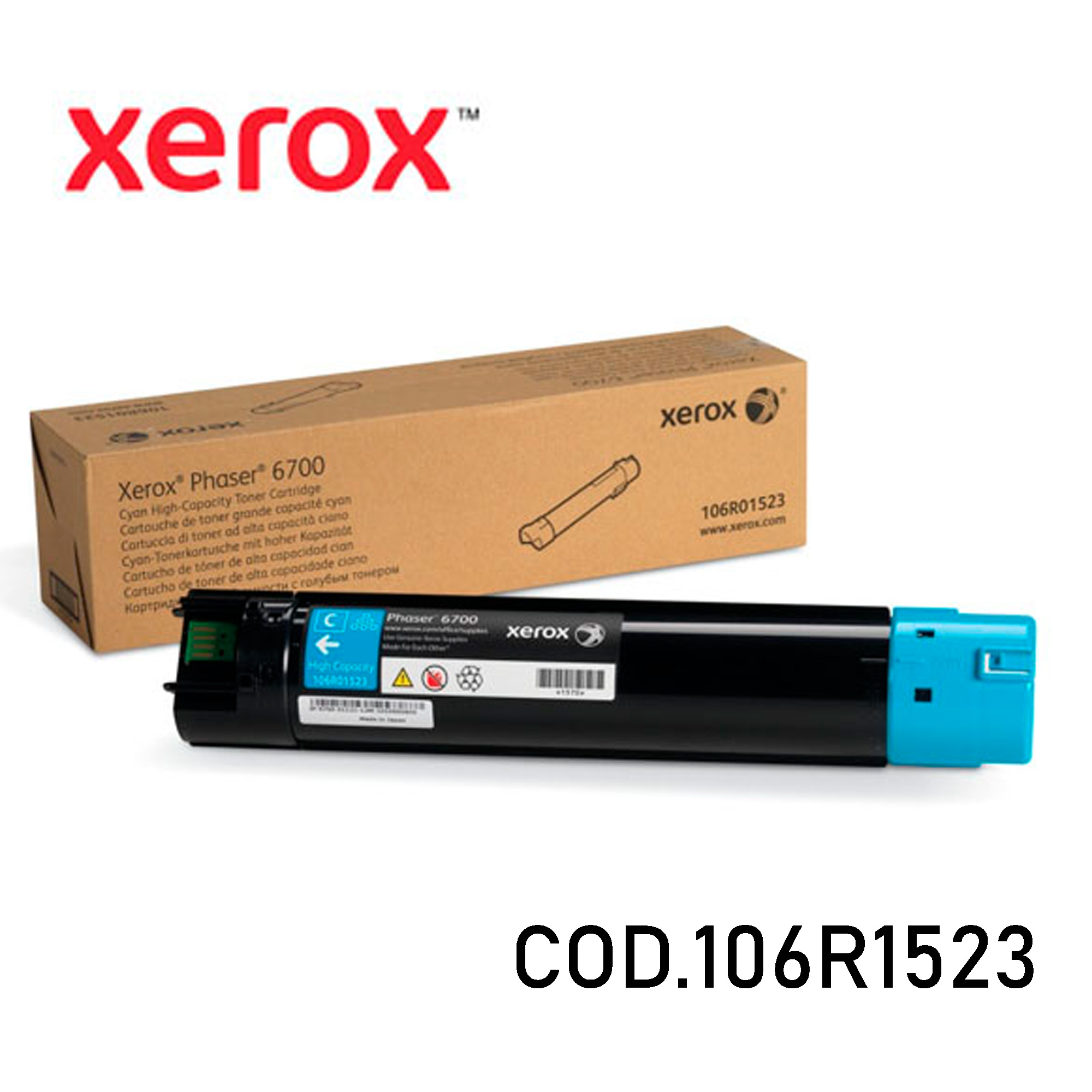 Toner Xerox Phaser 6700 CYAN 106R01523