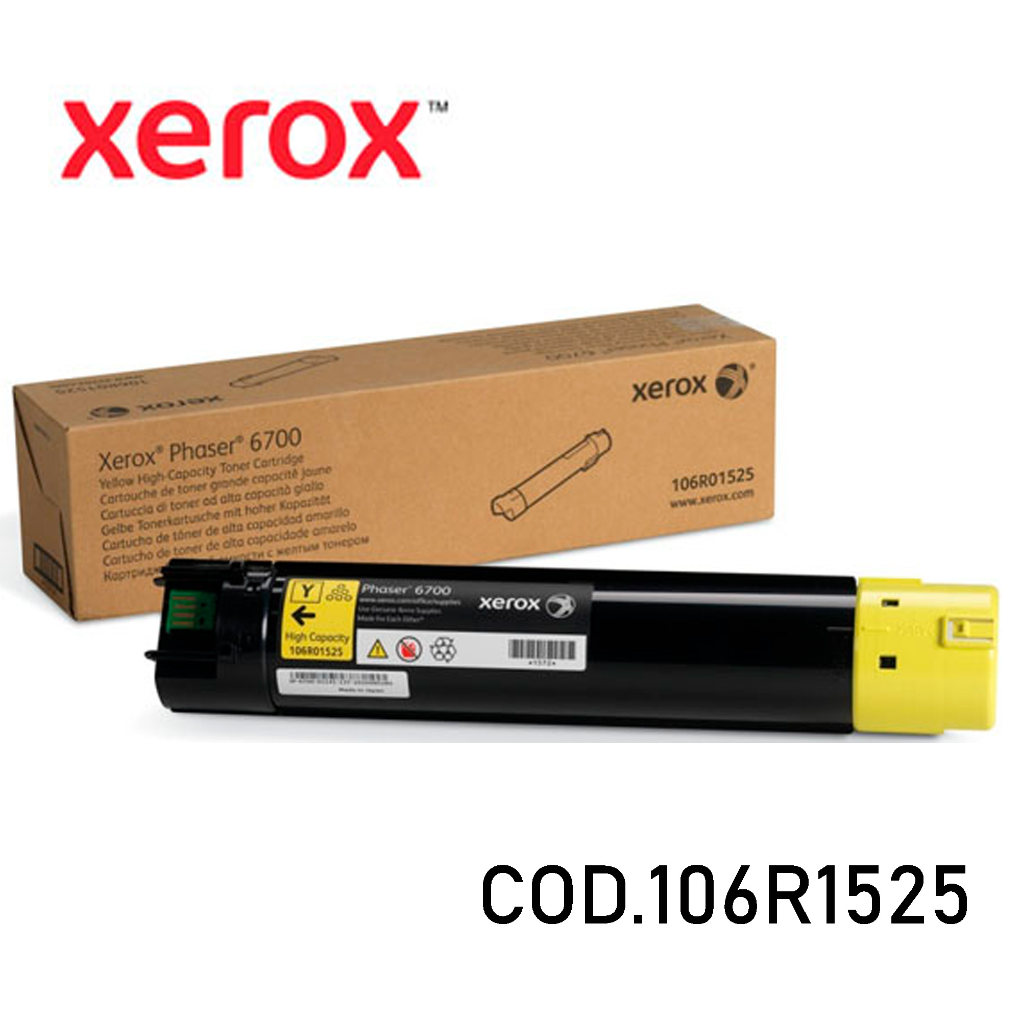 Toner Xerox 6700 Yellow 106R01525