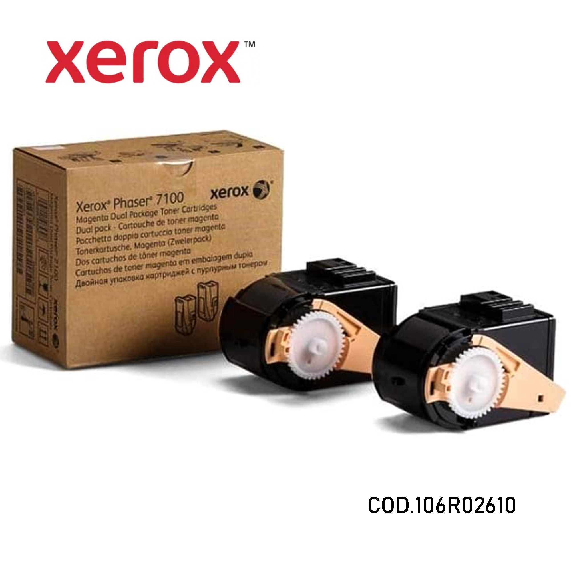 TONER XEROX 106R02610 DUAL PACK MAGENTADUAL PACK MAGENTA PARA PHASER 7100