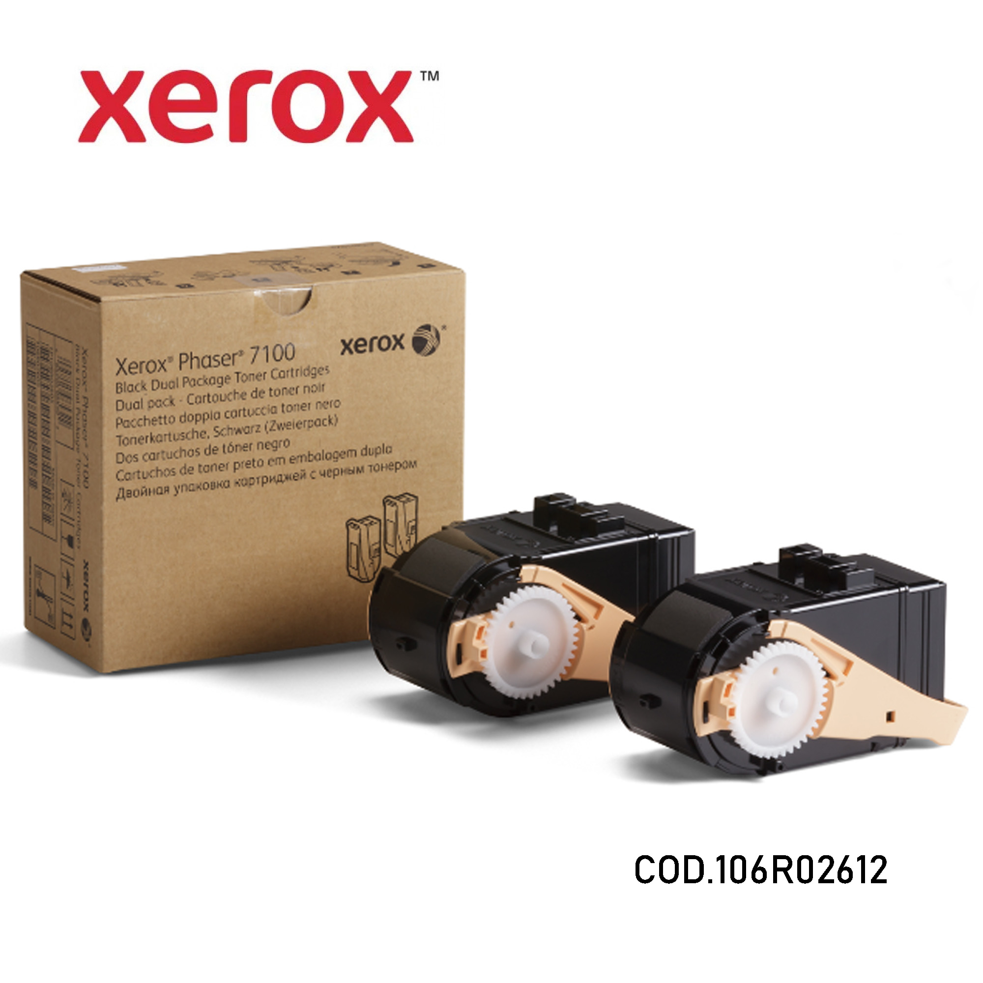 TONER XEROX 106R02612 BLACK DUAL PACK (PH 7100) 10 KPG
