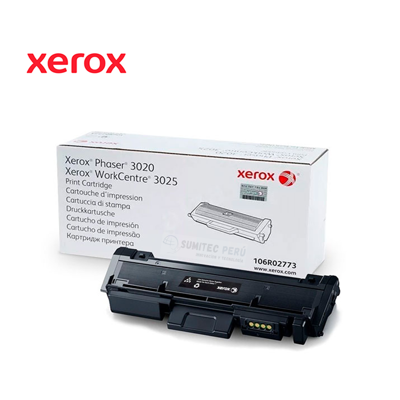 TONER XEROX 106R02773 NEGRO 1.500 PAGINAS